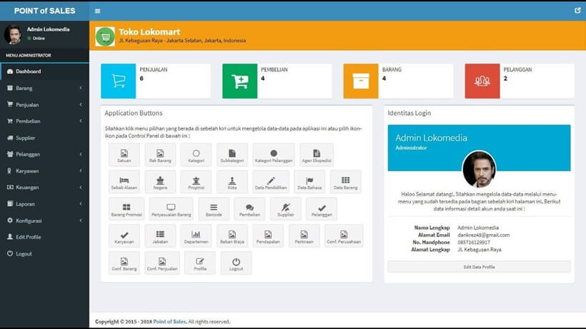 Aplikasi Kasir dan Stok Online